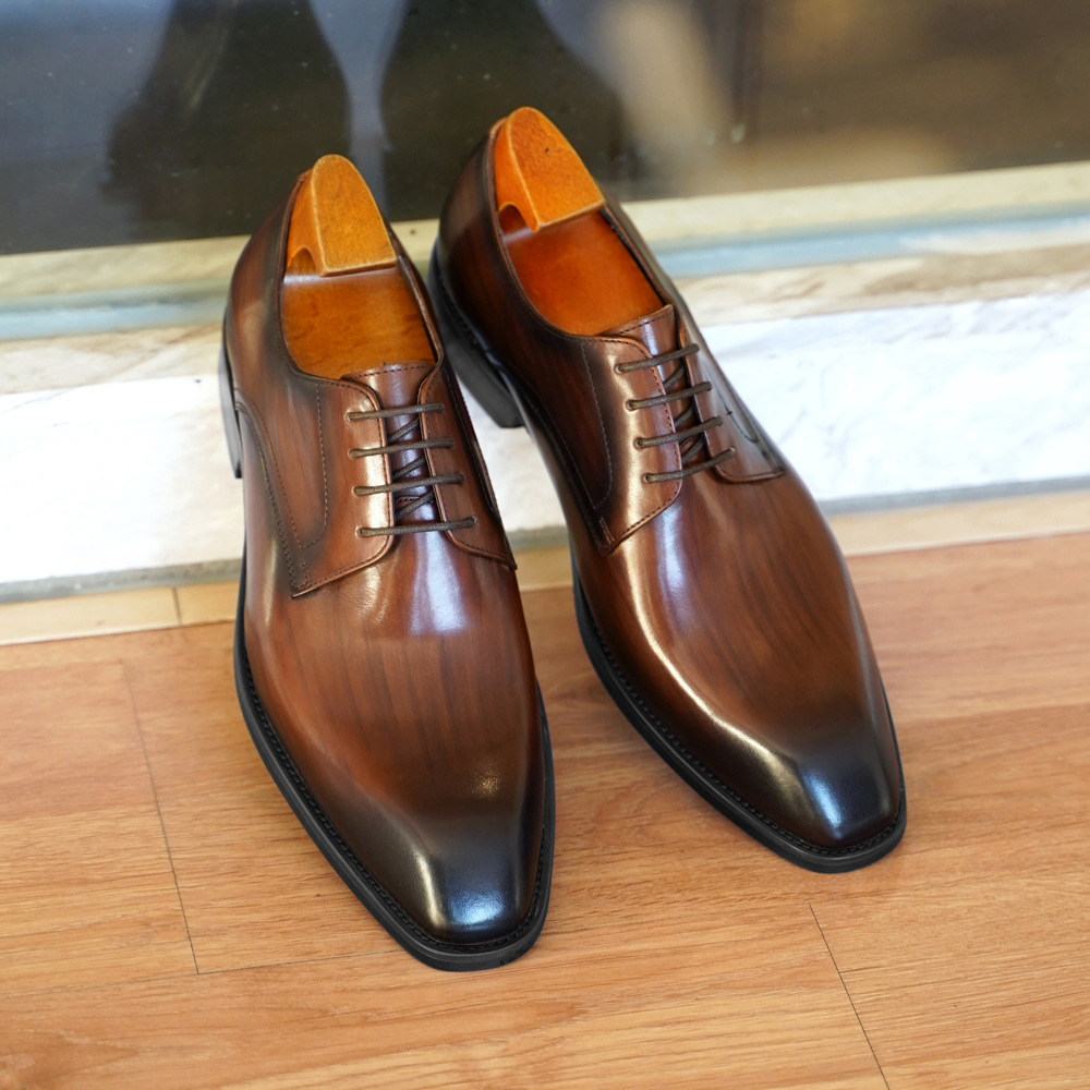 Woodworking Shoes - 남성 비즈니스 캐주얼 슈즈 빈티지 나무결