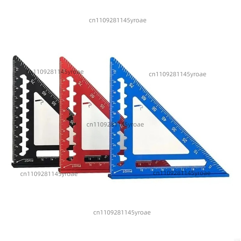 Woodworking Tool - 4인치 알루미늄 삼각형 직각자 45/90도 목공