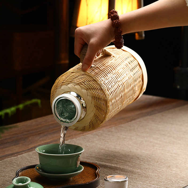 Woodworking Vacuum Press - 손으로 짠 대나무 보온병 나무 마개