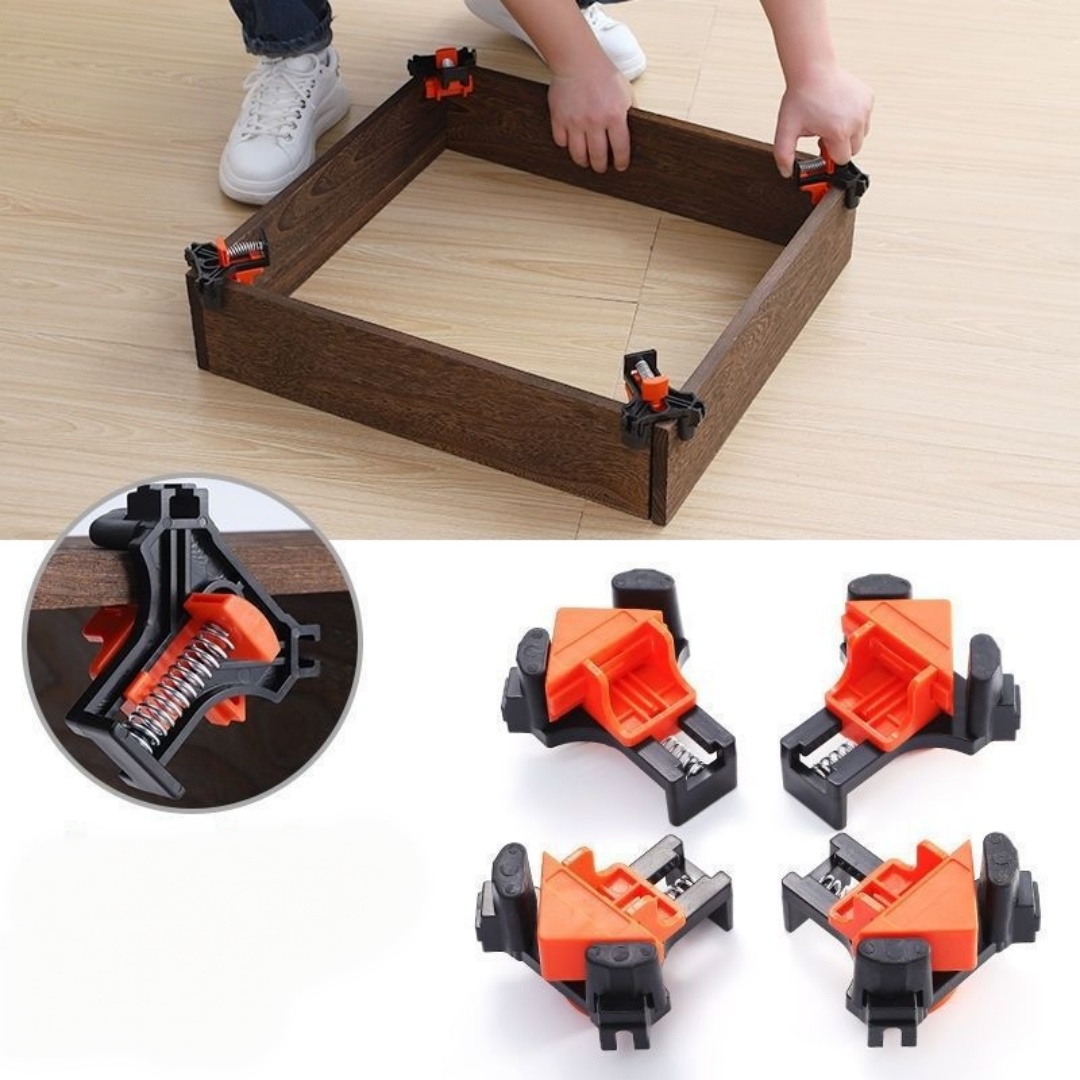 4개 90 °   직각 클램프 고정 클립 액자 코너 클 - Woodworking Man 리뷰 및 가격