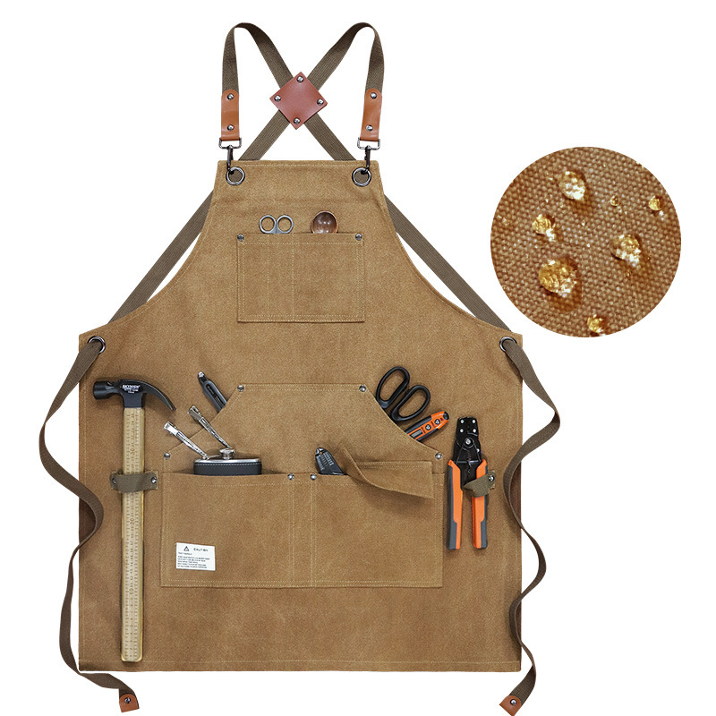 방수앞치마 두꺼운 캔버스 방수 멀티 포켓 앞치마 크로스 - Woodworking Artisans 리뷰 및 가격