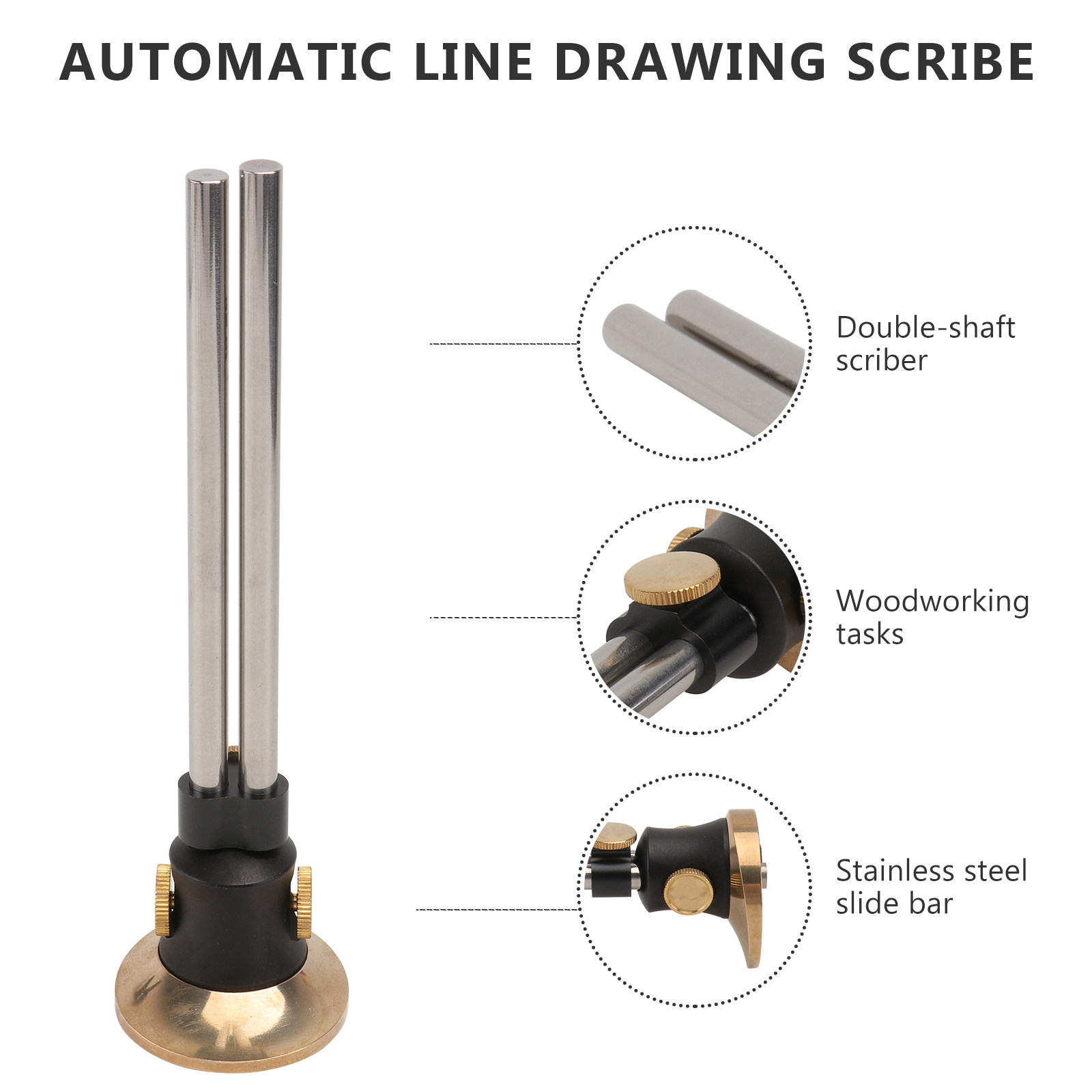 이중축 휠 마킹 게이지 스테인리스 스틸 슬라이드 바 자 - Marking Gauge Tool 리뷰 및 가격
