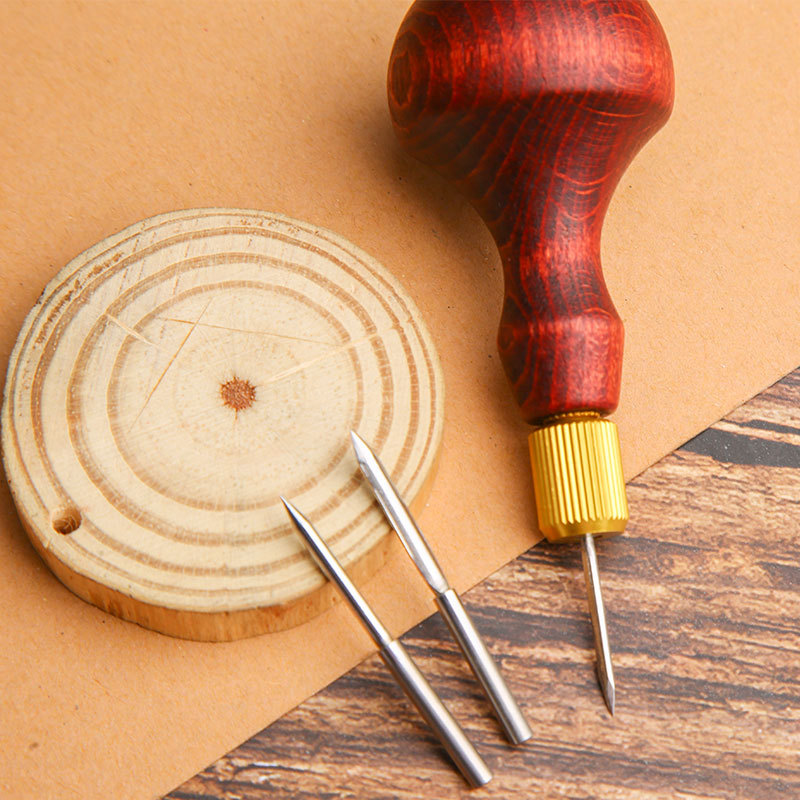 DIY 가죽 펀치 송곳 나무 손잡이 교체 가능한 바늘  - Woodworking Shoes 리뷰 및 가격