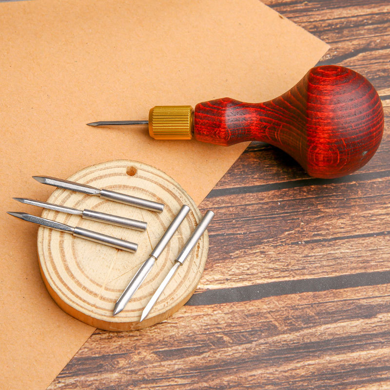 DIY 가죽 펀치 송곳 나무 손잡이 교체 가능한 바늘  - Woodworking Shoes 리뷰 및 가격