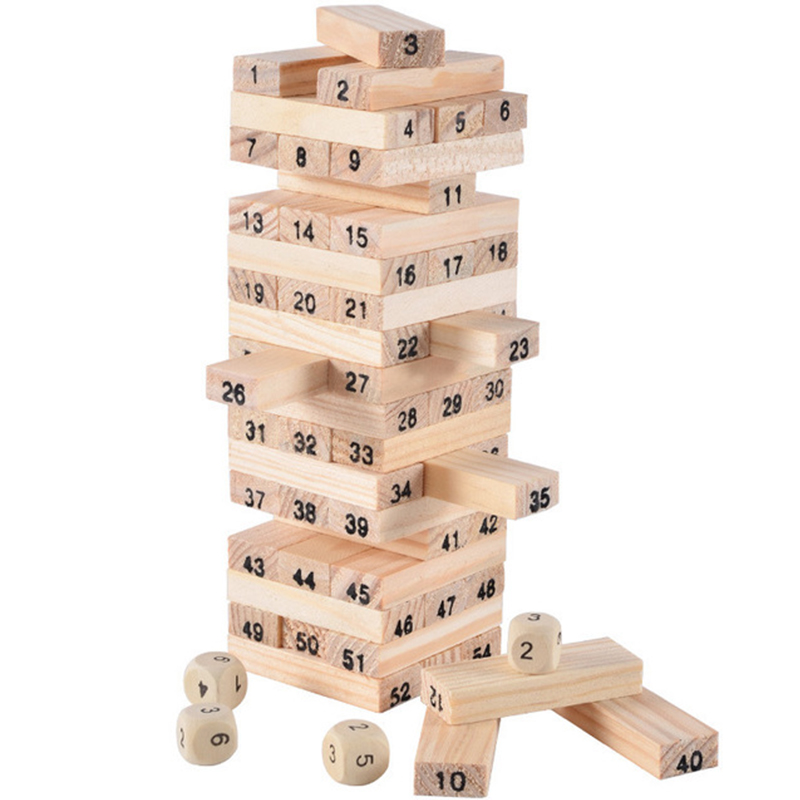 54Pcs 빌딩 블록 장난감 재미 있은 미니 나무 타워 - Woodworking Domino 리뷰 및 가격