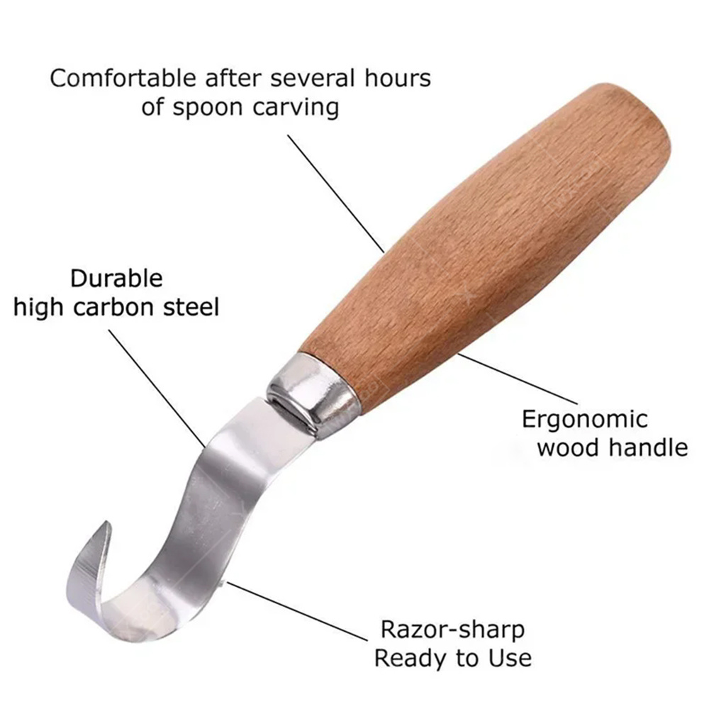 WXCOO 인체공학적 목공 조각용 훅 치즐 나이프, 숟 - Woodworking Man 리뷰 및 가격
